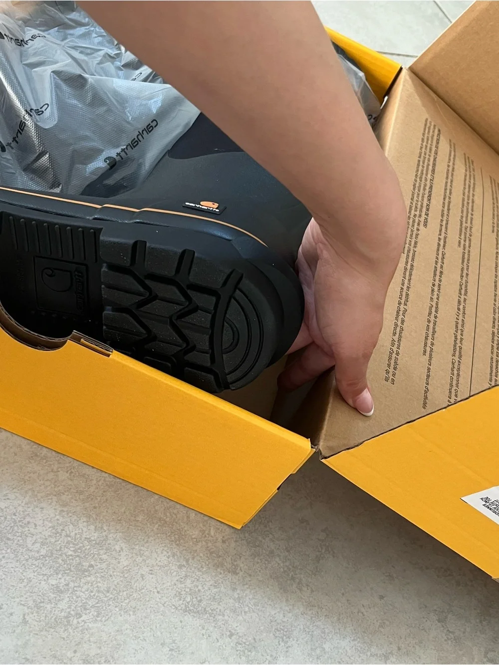 Carhartt Black Waterproof Work Boots composite protective toe like steel toe